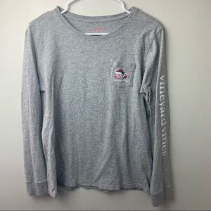 Vineyard Vines Heather Gray Logo Tee